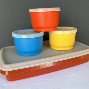 Retro Colors Tupperware Cheese Keeper Snack Cups