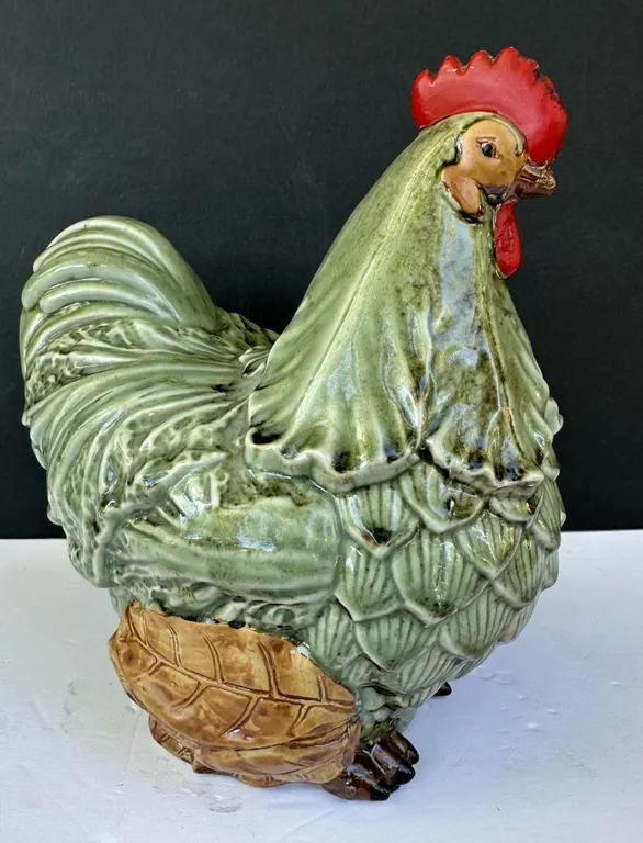 Ceramic Rooster Figurine