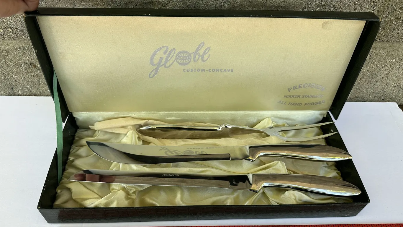 Globe Precision Mirror Stainless All Hand Forged Carving Set