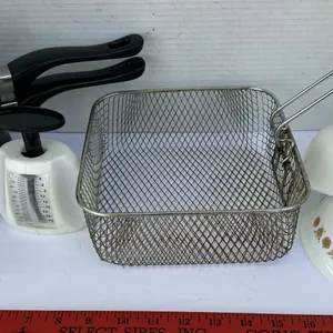 Black Enamel Double Boiler, Frying Basket Food Scale Corelle Bowls Wood Spoon