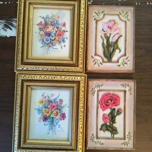 Barbara Mock Framed Floral Art Prints Vintage & Floral Art Lot