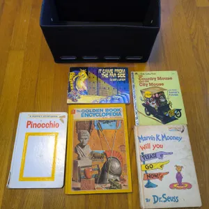 Vintage Childrens Book Lot: Dr Seuss, Little Golden Book, Pinocchio & More