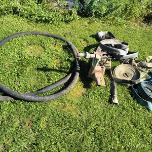 2" Gas Water Pump, Intake Suction Hose & Discharge Hoses (about 200ft) Lot