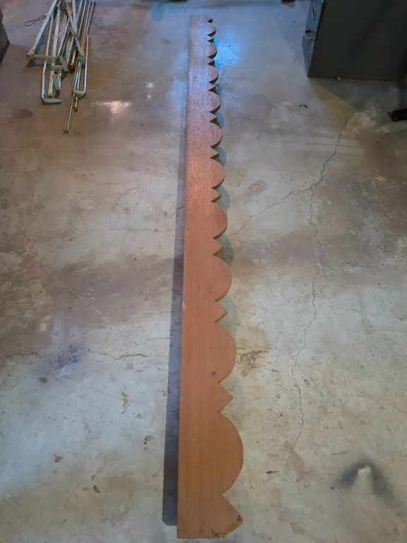 Vintage Scalloped Wooden Window Valance