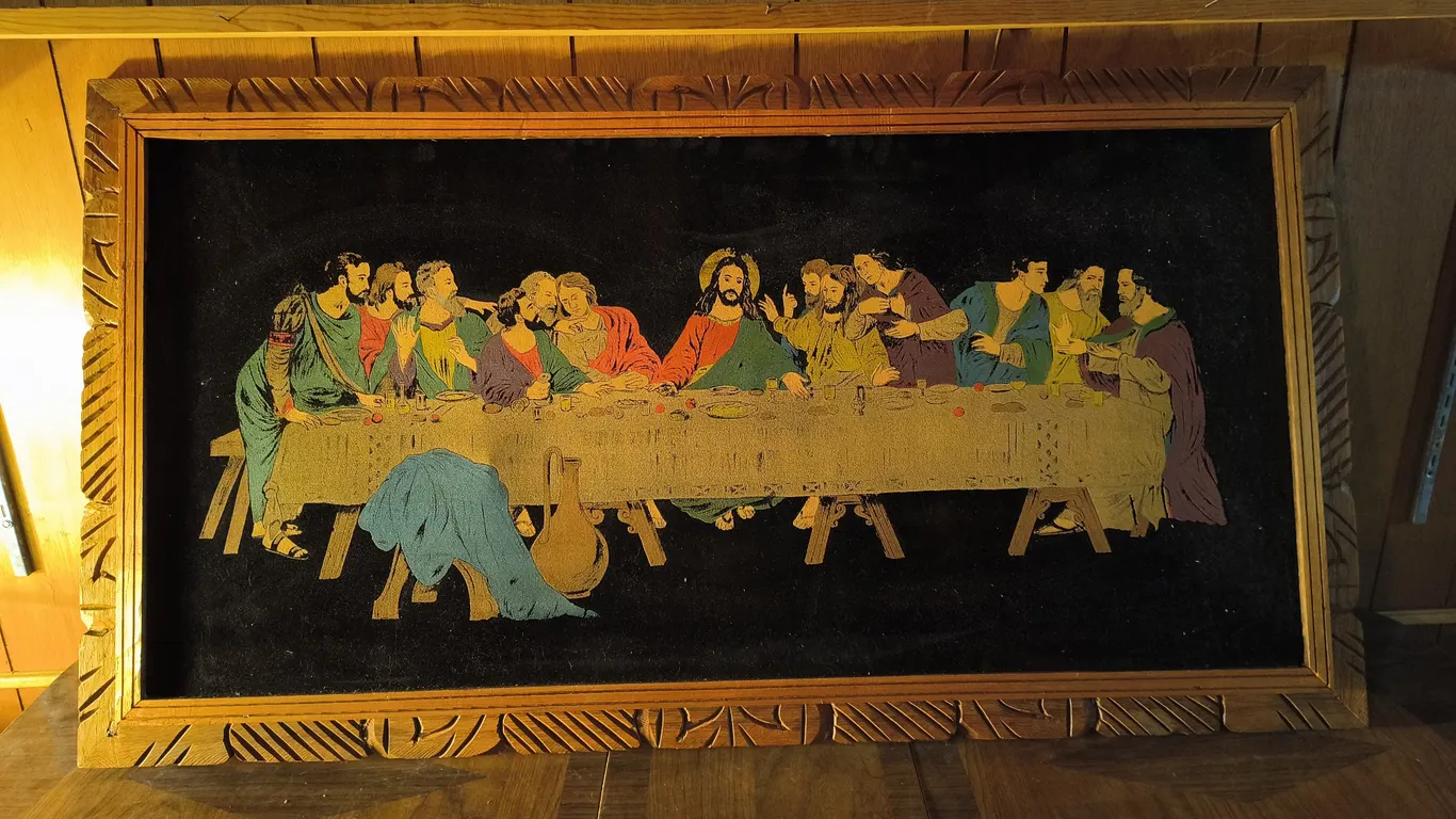 Vintage Framed "The Last Supper"