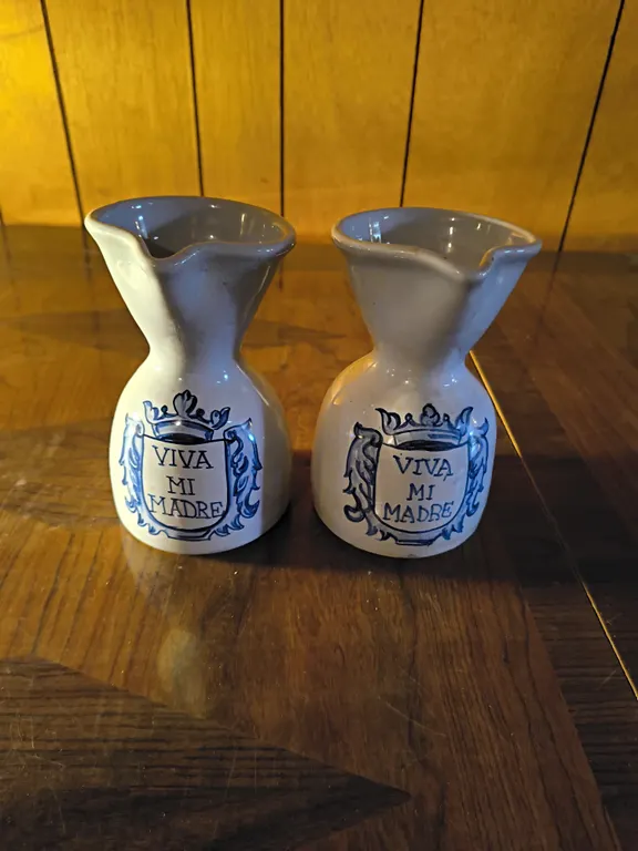 Vintage Spanish Talavera Ceramic Wine Pitchers, Set of 2 – Viva Mi Madre
