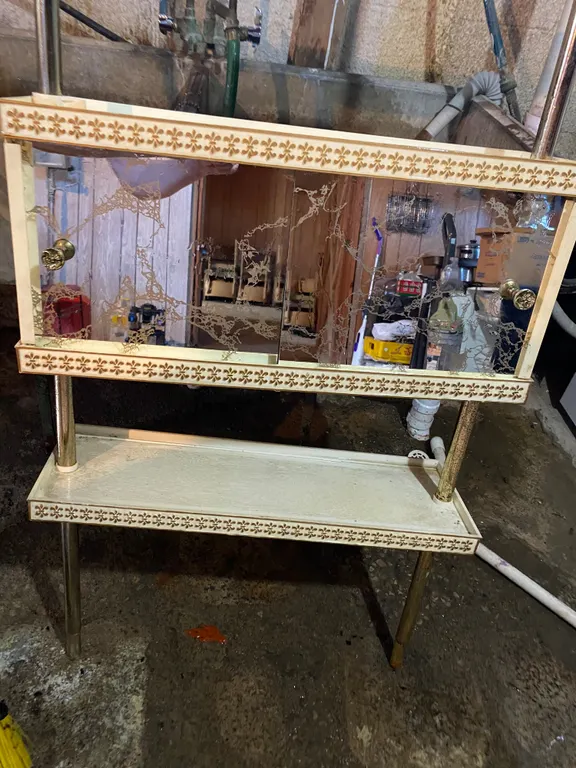 Vintage Multi-Tier Etagere Shelving & Storage Unit