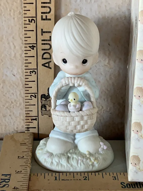 1987 Precious Moments "Wishing You A Basket Full Of Blessings" Figure