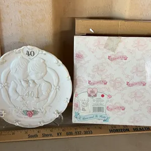 1999 Precious Moments 40th Anniversary 6.5" Plate W/Plastic Easel