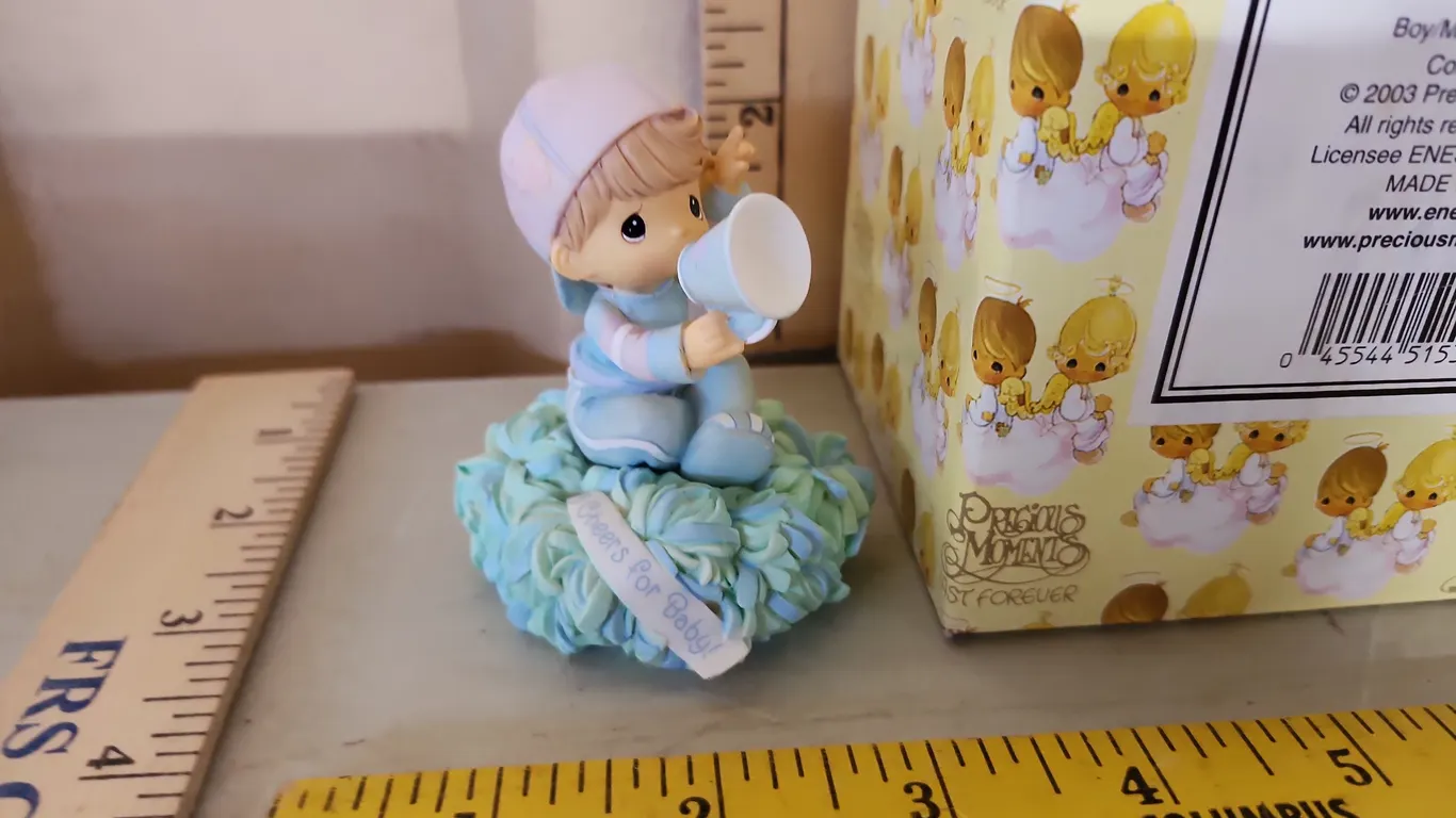 2003 Precious Moments Boy W/Megaphone Figure