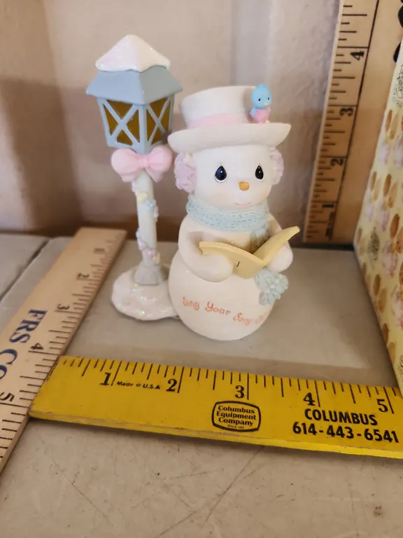 2005 Precious Moments Snowman In Top Hat, Musical In Box