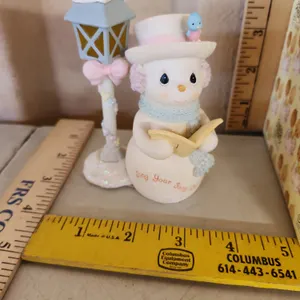 2005 Precious Moments Snowman In Top Hat, Musical In Box