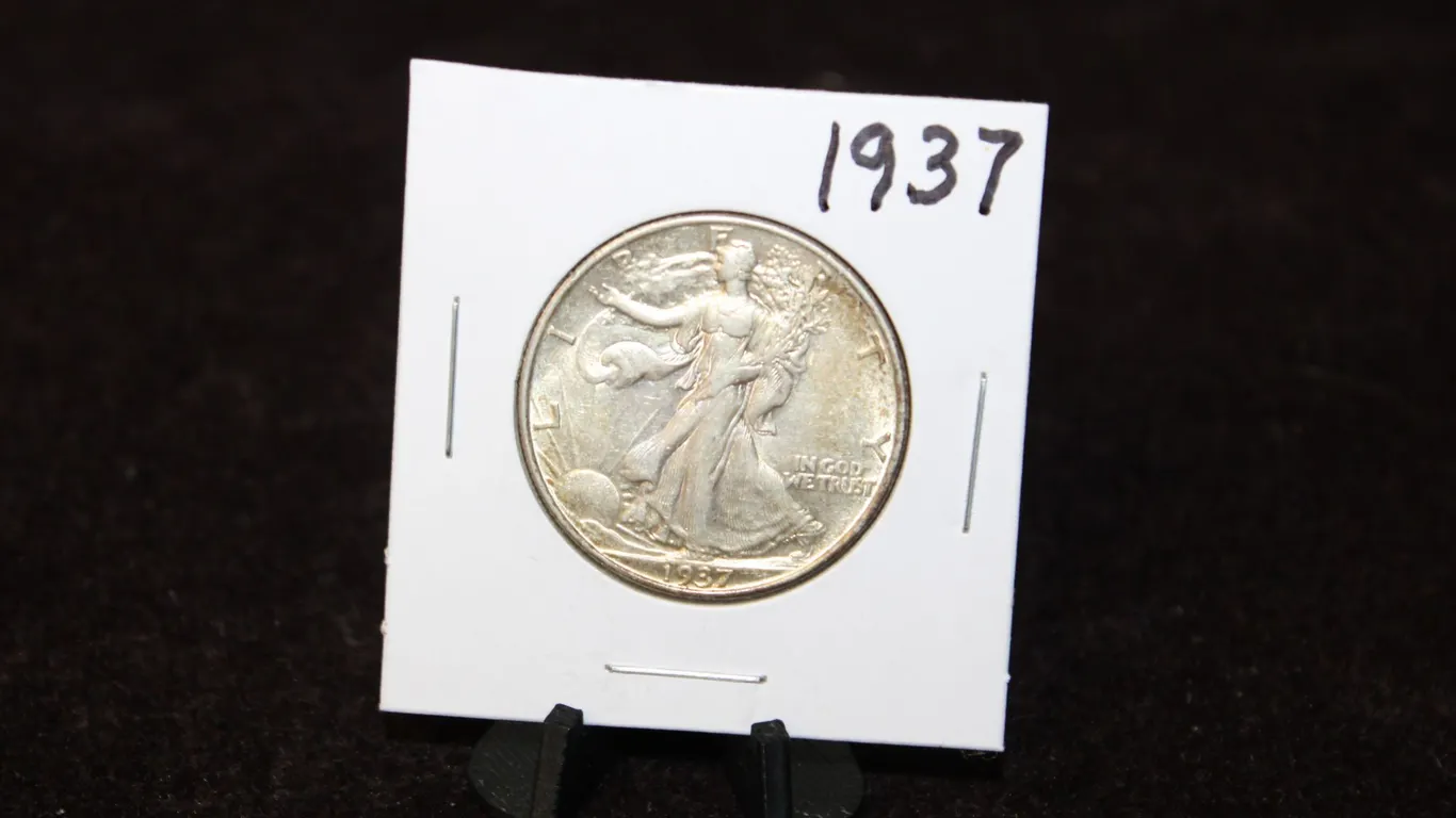 1937 U.S. Silver Walking Liberty Half Dollar