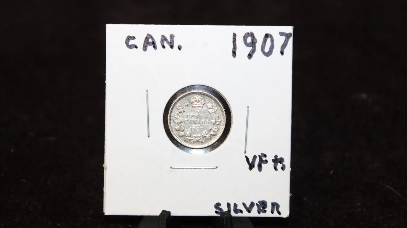 1907 Canadian Silver Five Cents