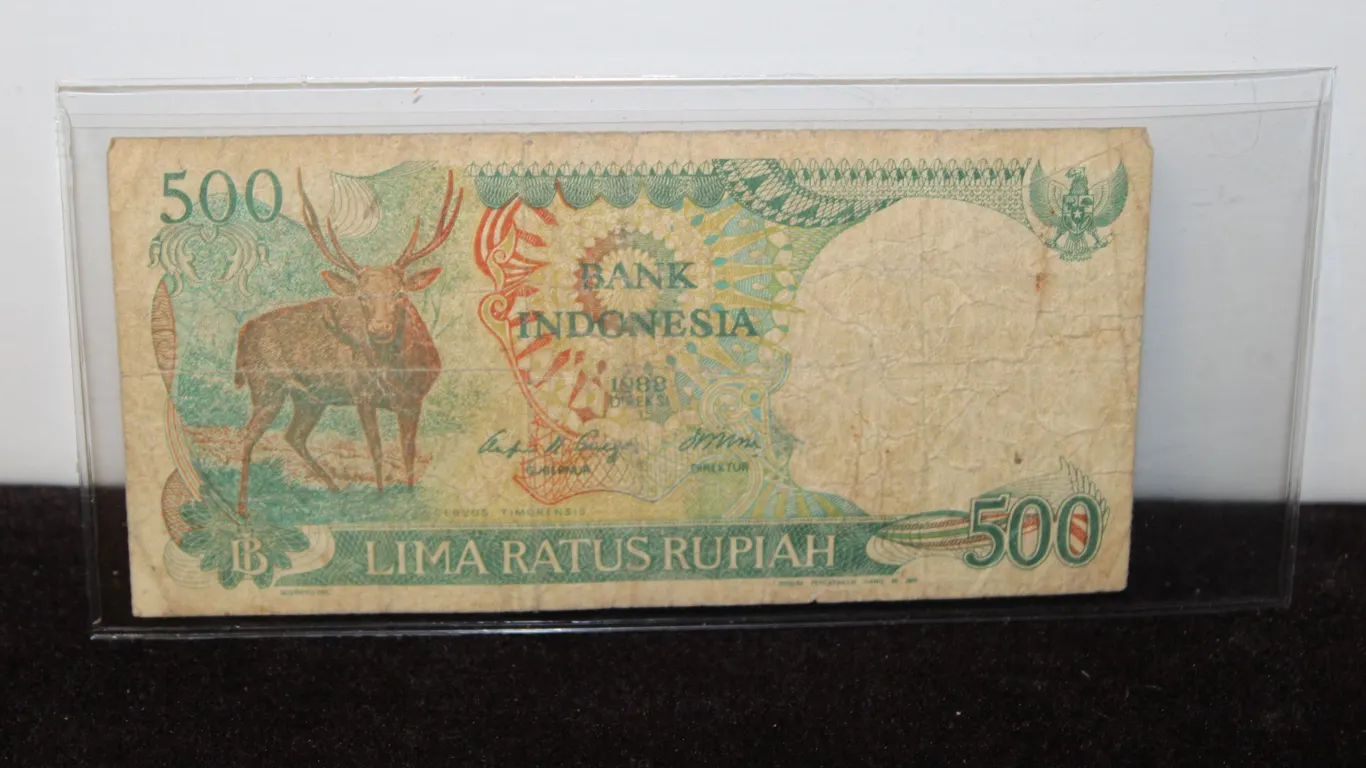 1988 Indonesian 500 Lima Ratus Rupiah Note