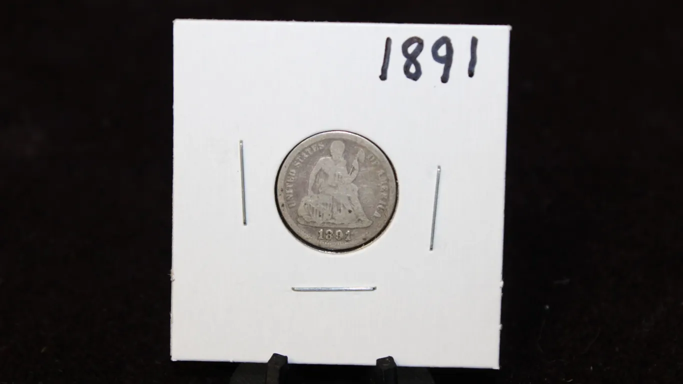 1891 U.S. Silver Seated Liberty Dime