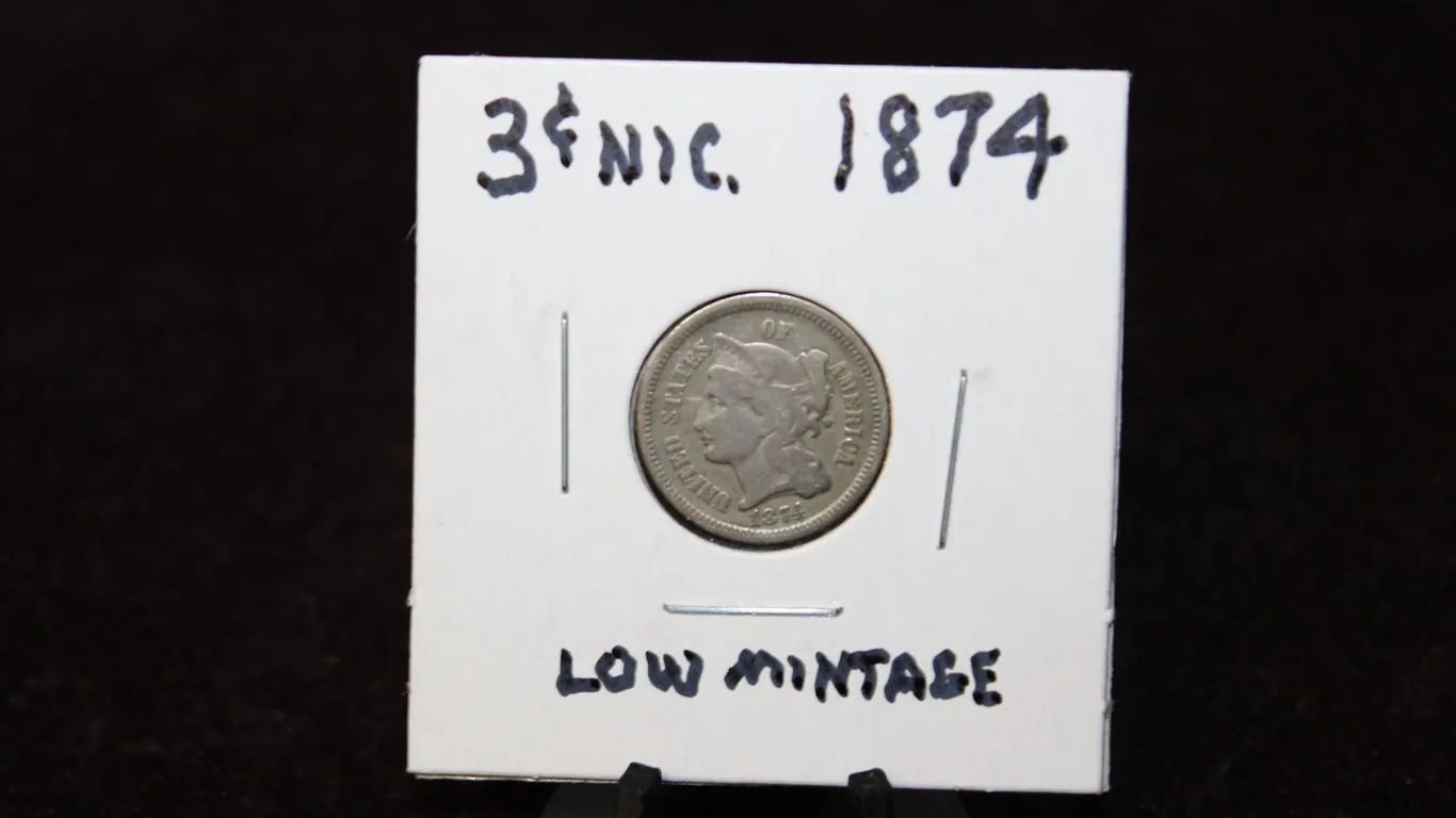 1874 U.S. Liberty Head Three-Cent Nickel