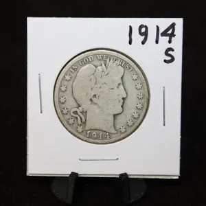 1914-S U.S. Silver Barber Half Dollar
