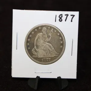 1877 U.S. Silver Seated Liberty Half Dollar