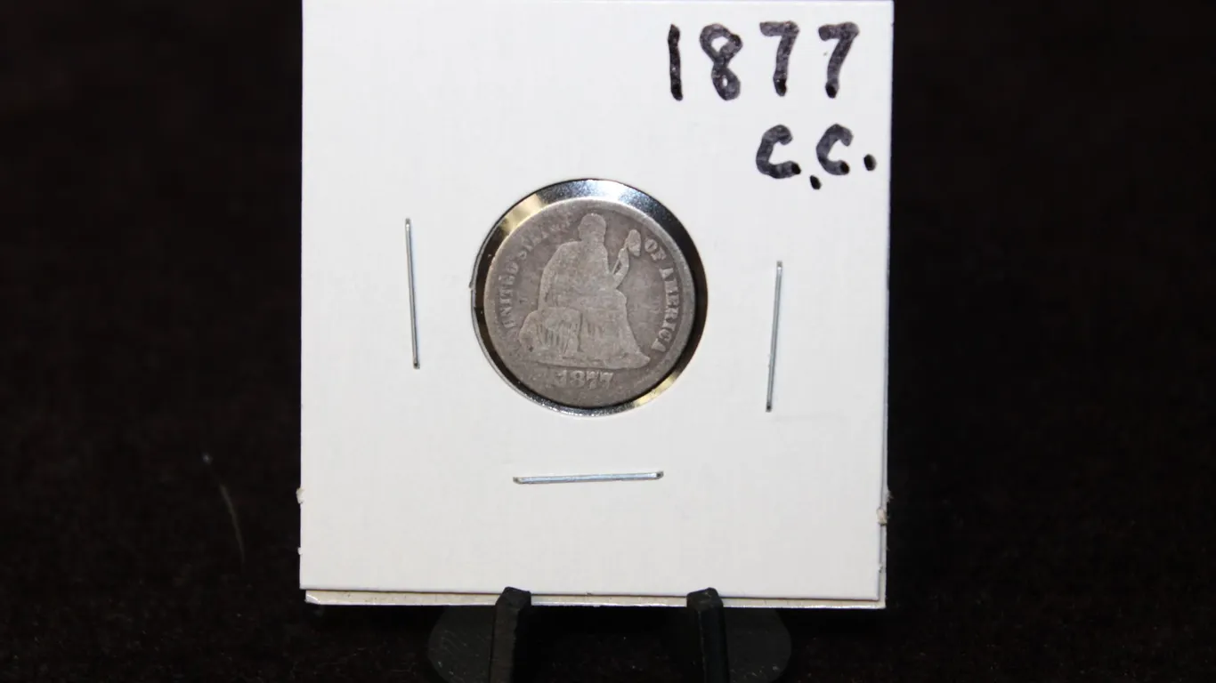 1877-CC U.S. Seated Liberty Silver Dime