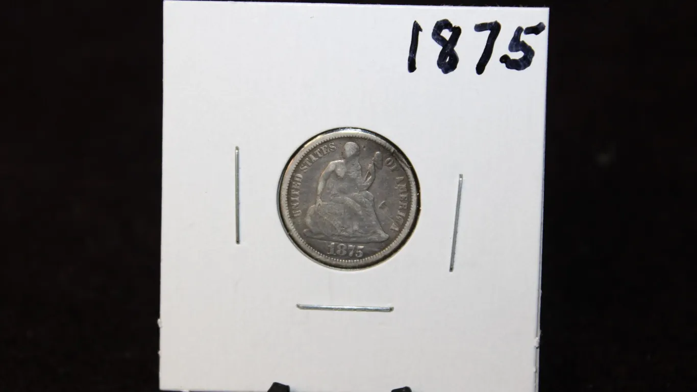 1875 U.S. Seated Liberty Silver Dime