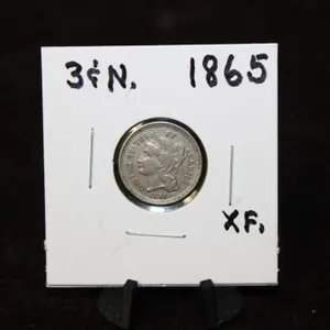 1865 U.S. Liberty Three Cent Nickel