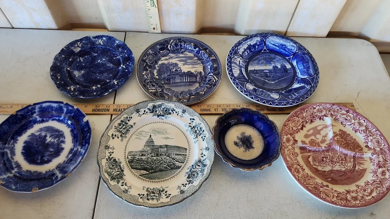 Assorted Vintage Plates, See Photos For Markings