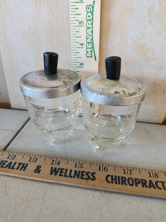 Vintage 1930s Glasbake Footed Glass Egg Coddlers