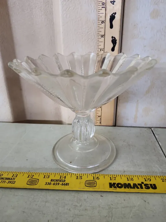 Vintage/Antique Pressed Glass Compote 8"X7"