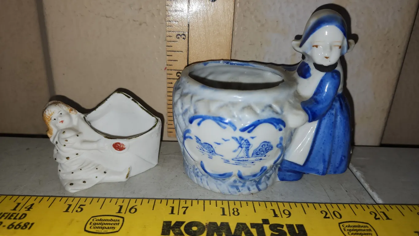 2 Vintage Japan Mini Planters/Toothpick Holders