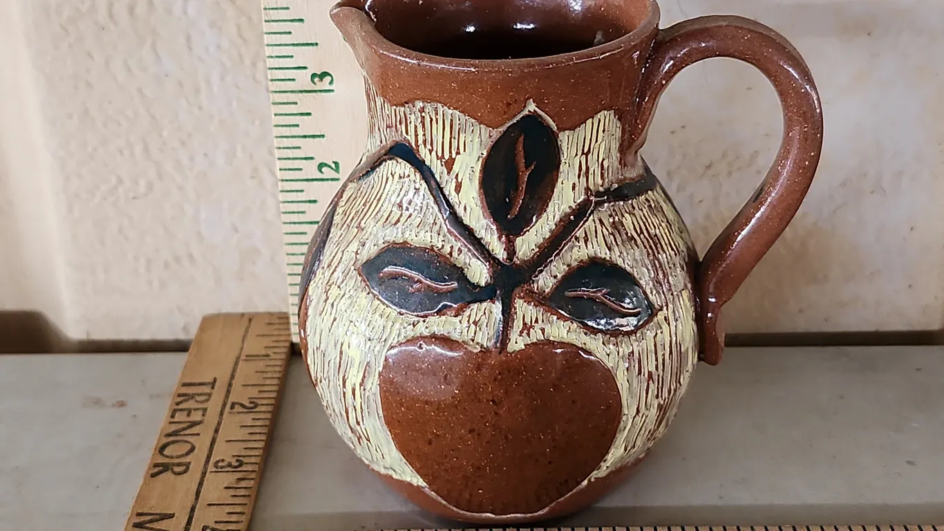 Vintage Hand Made Signed Pottery Creamer