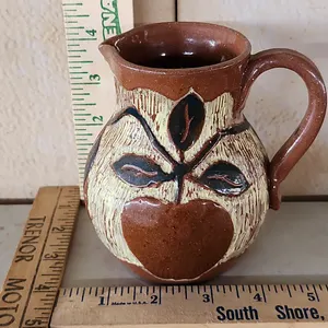 Vintage Hand Made Signed Pottery Creamer