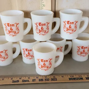 Vintage MCK Tom & Jerry Glass Mugs 8 Ct.