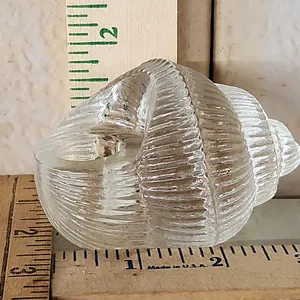 Vintage Rosenthal Glass Germany Glass Shell Candle Stick Holder
