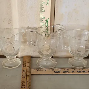 Vintage Adams & Co. Baltimore Pear (Gipsy) Pattern 2 Cremers & 1 Sugar