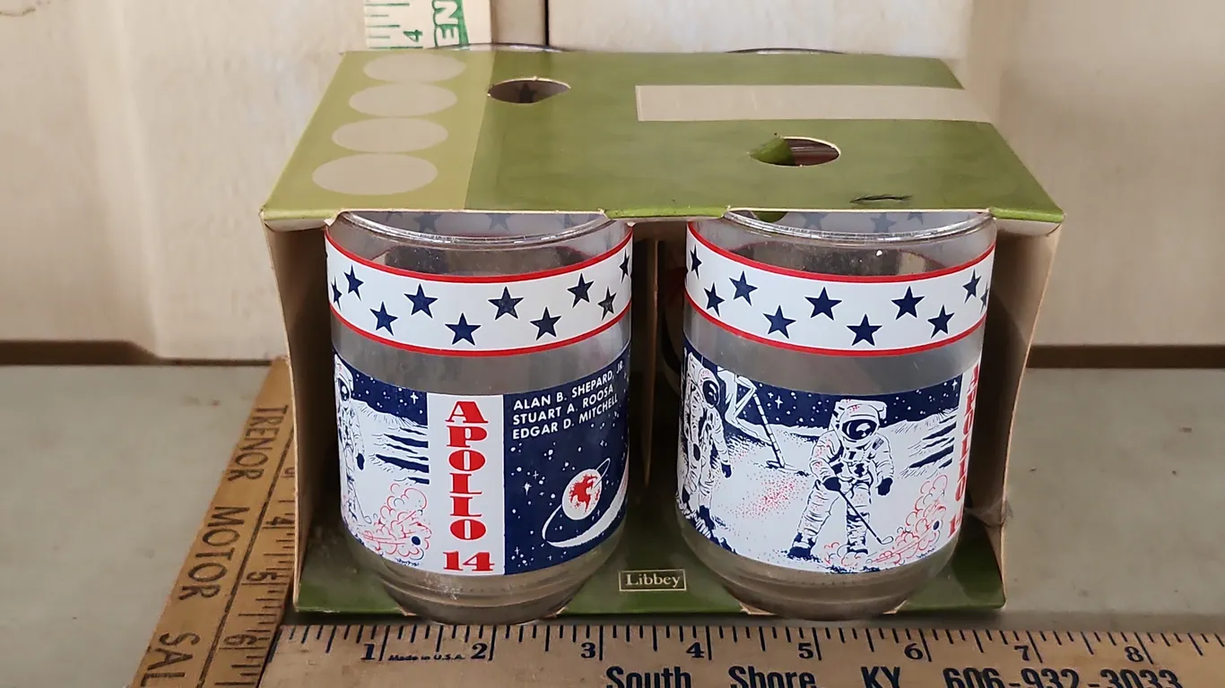 Vintage Set Of 4 Libbey Apollo 14 Juice/Tumbler Glasses