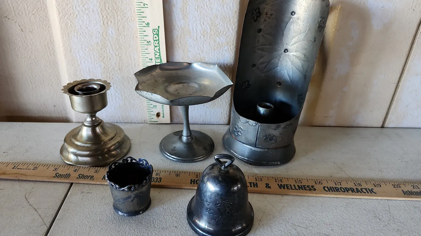 Christmas Bell, Metal Candle Holders (1 Hand Made), Shot Glass Holder, Etc.