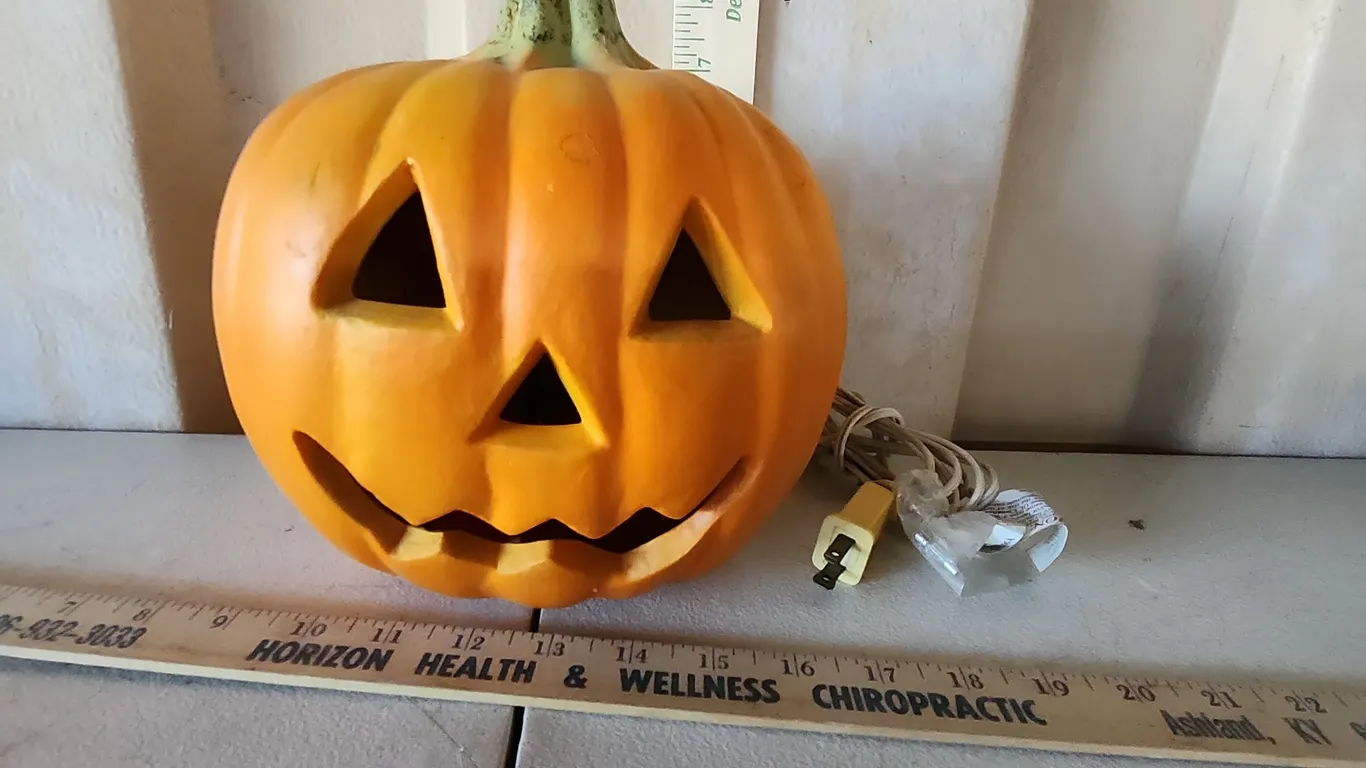 Foam Lighted Pumpkin