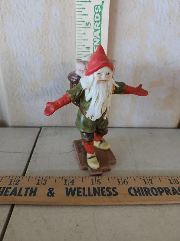Vintage Jenny Nystrom Gnome Figurine, Base Has Been Repaired