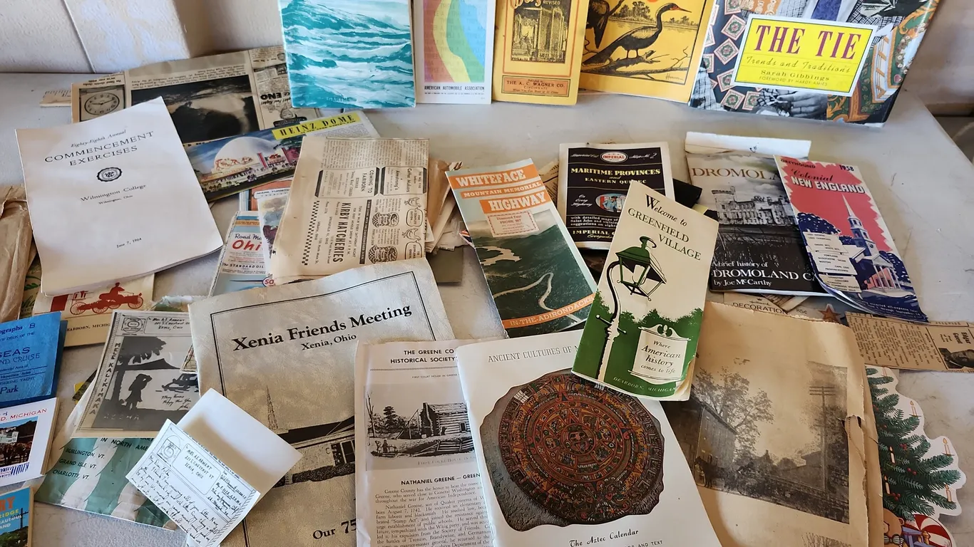 Vintage Newspaper Clippings, Maps, Traveling Paper Items, See Photos