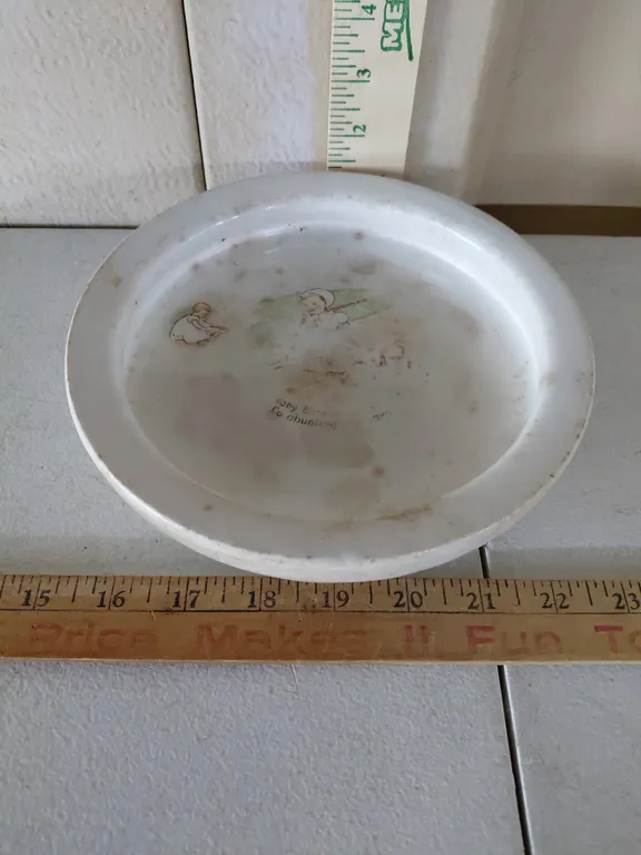 Vintage Holdfast Baby Plate D.E. Mcnicol, Has Damage
