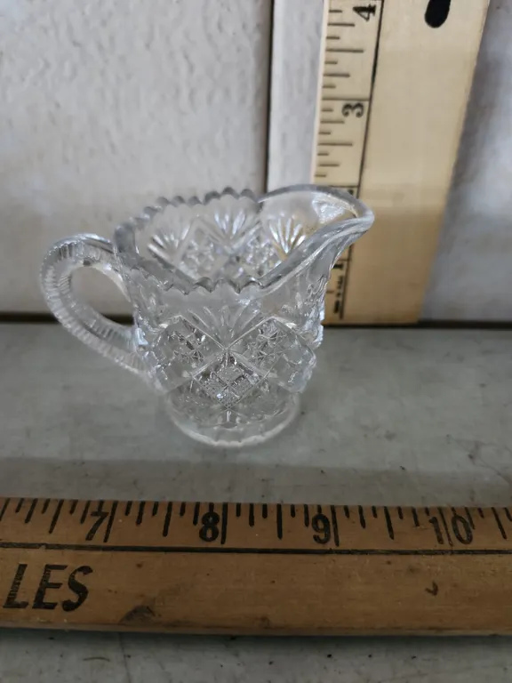 Vintage Westmoreland Thumbelina Clear Glass Miniature Creamer/Toothpick Holder