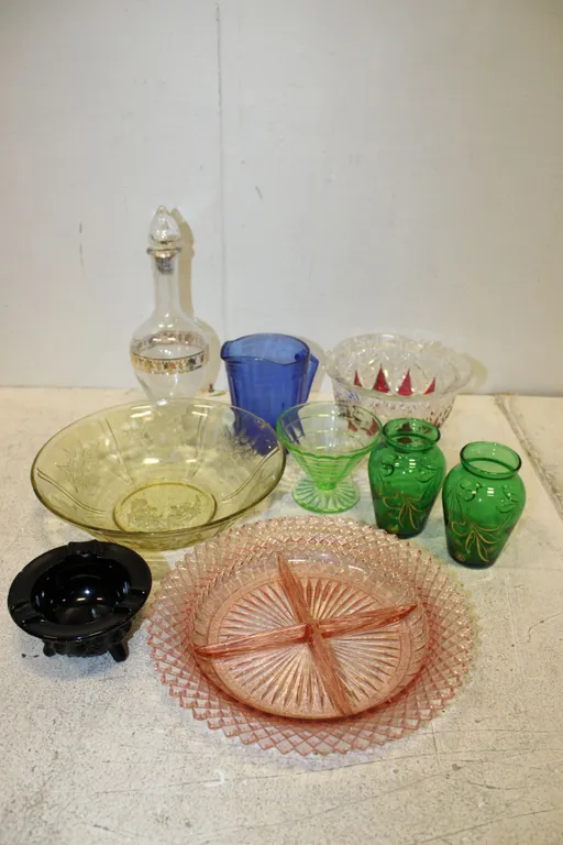 Colored Glassware & Décor