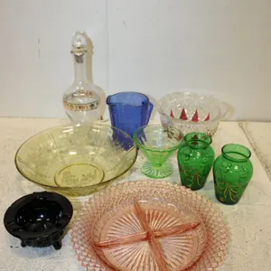 Colored Glassware & Décor