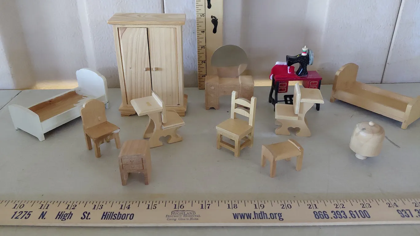 Vintage Wood Doll Furniture
