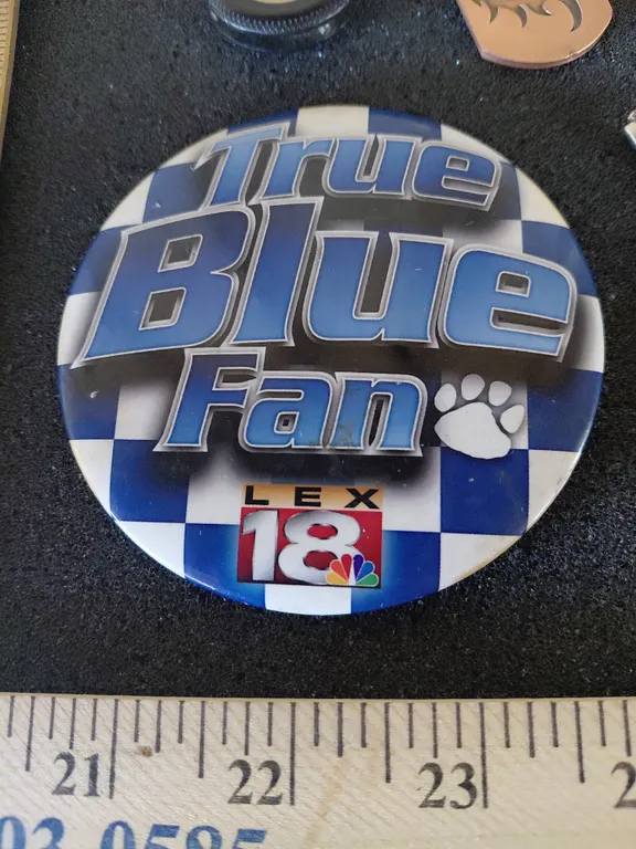 Vintage Eyelet Tool, True Blue Fan Button, Keychains, #1 Grandpa Money Clip, Etc.