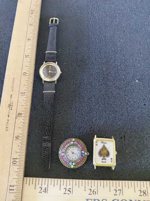 Gucci Quartz Watch, Parmex, & Vivani Quartz Watch Faces (No Bands)