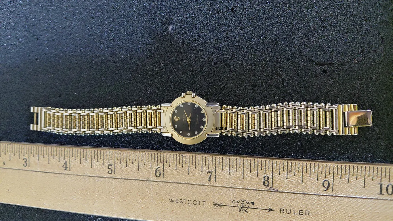 Rolex Geneve Cellini Quartz Wrist Watch, Band Needs Repaired (Believe To Be Replica/Reproduction)