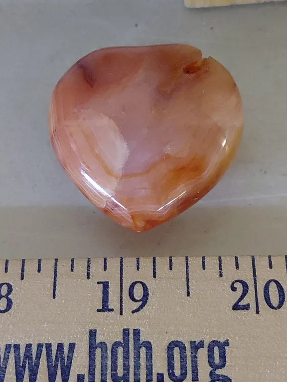 Carnelian Agate Heart Shaped