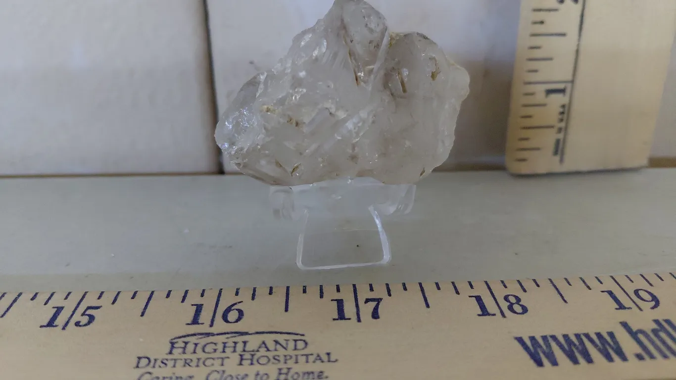Phenakite Quartz W/Plastic Stand From Skarda, Pakistan